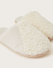 Boucle Mule Slippers, Cream (CREAM), large