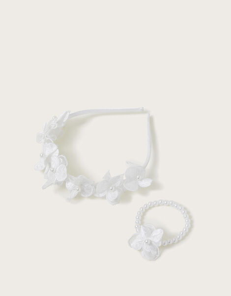 Lace Bridesmaid Headband and Bracelet, , large