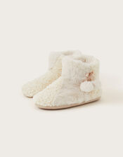 Boucle Booties, Cream (CREAM), large