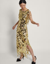 Solange Sequin Dress, Gold (GOLD), large