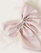 Fluffy Satin Hair Bow, , large