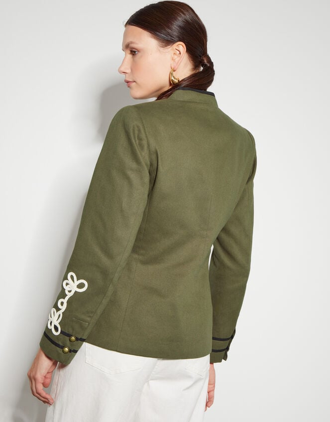 Eden Cornelli Embroidered Jacket, Green (KHAKI), large