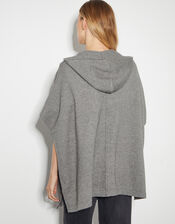 Knit Poncho Hoodie, , large