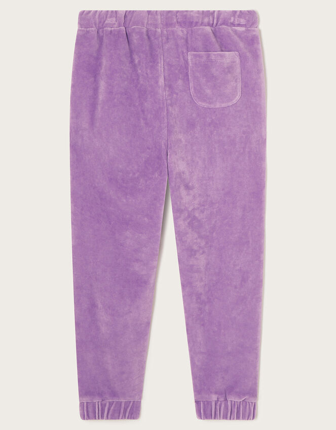 Velour Jogger Bottoms Purple, Girls' Pants & Leggings