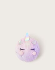 Unicorn Faux Fur Compact Hairbrush, , large