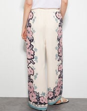 Katrina Floral Wide Leg Pants, Ivory (IVORY), large