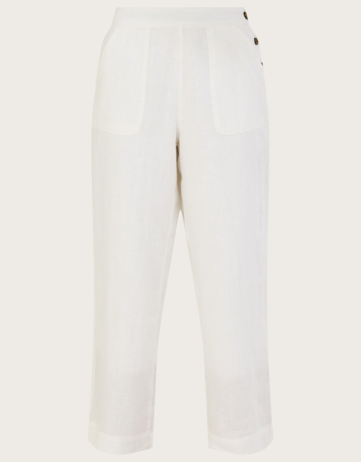 Buy Monsoon Natural Jenny Shorter Length Trousers in Linen Blend from the  Next UK online shop