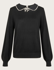 Clara Collar Jumper, Black (BLACK), large