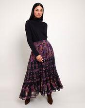 East Paisley Print Skirt , Multi (MULTI), large