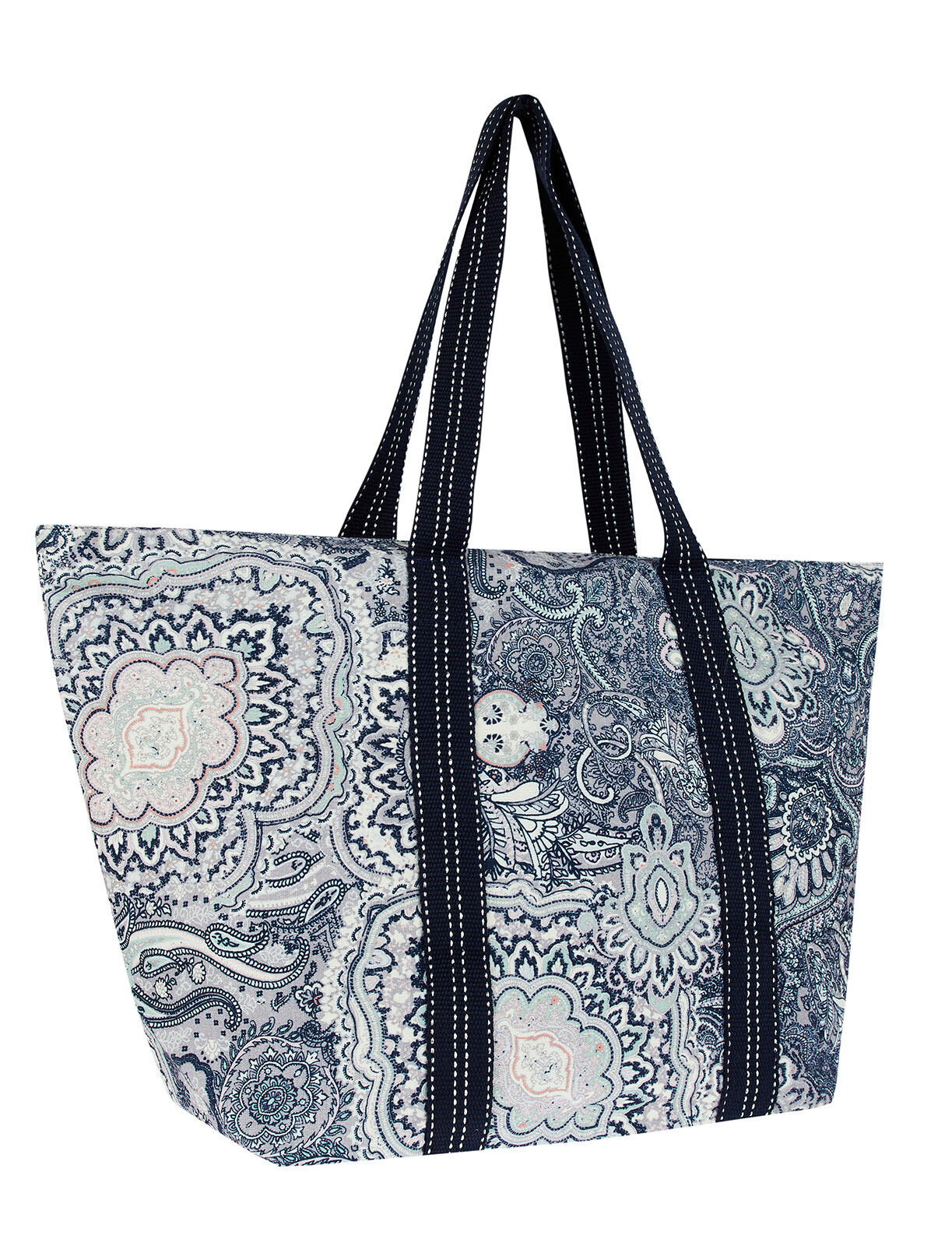 paisley print tote bag