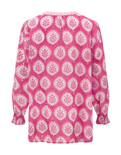 East Gulnara Floral Print Blouse, Pink (PINK), large