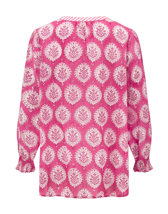 East Gulnara Floral Print Blouse, Pink (PINK), large