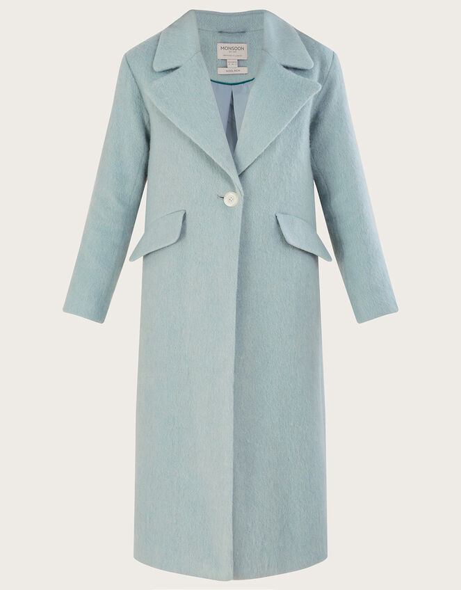 Jenny Brushed Wool Smart Coat with Recycled Polyester Green | Women's ...