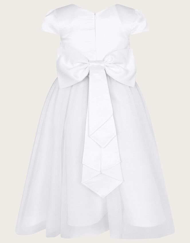 Tulle Bridesmaid Communion Dress, White (WHITE), large