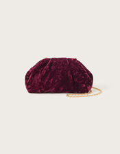 Crushed Velvet Pouch Bag, , large