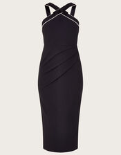 Diana Diamante Halterneck Dress, Black (BLACK), large