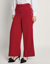 Raya Wide Leg Trousers, Red (RED), large