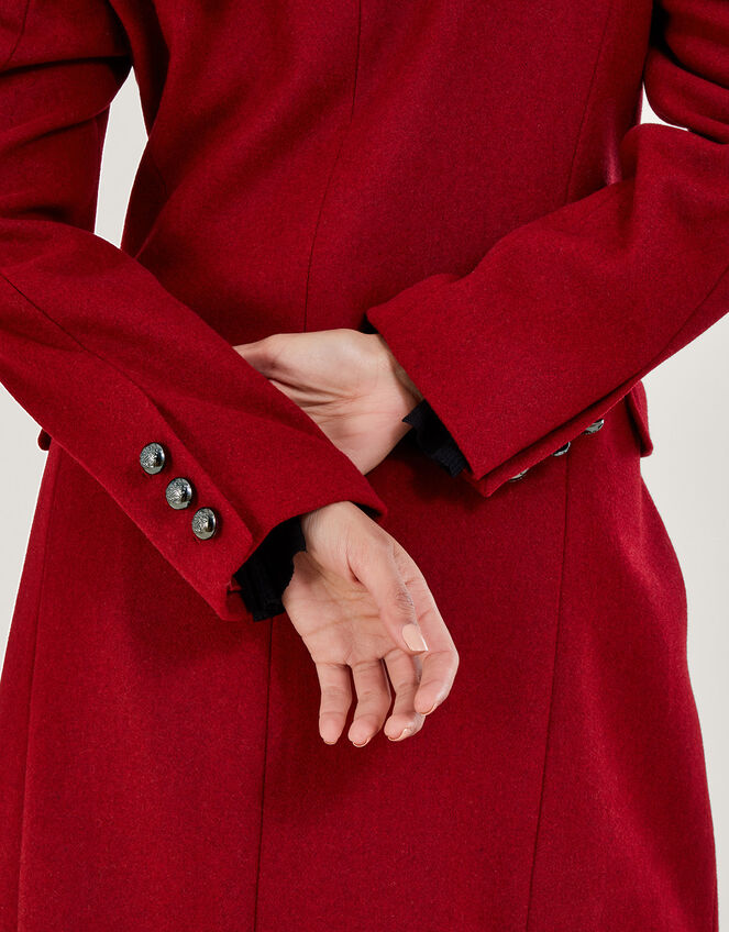 Daria Double-Breasted Coat, Red (RED), large
