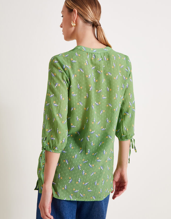 Camille Leaf Blouse, Green (GREEN), large