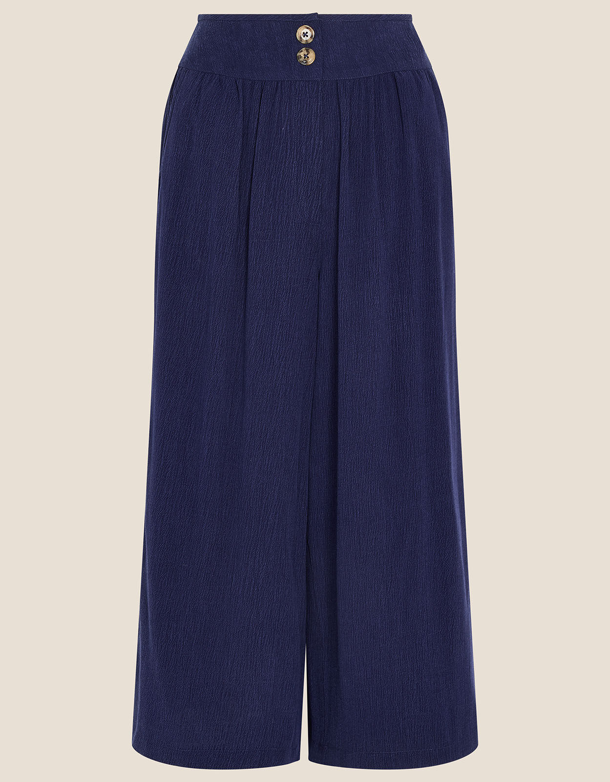 Fred Perry Cord Relaxed Cropped Trousers - Navy Blue | Garmentory