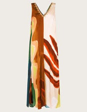 Ivy Print Maxi Dress, Brown (BROWN), large