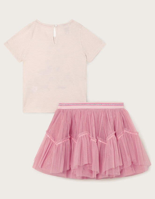 Unicorn Head Top and Skirt Set, Pink (PINK), large
