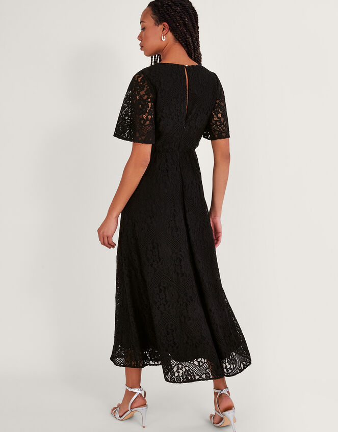 Lucia Lace Tea Dress, Black (BLACK), large