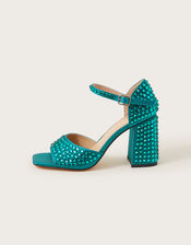 Gem Embellished Heels, Teal (TEAL), large