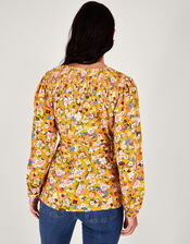 Ditsy Floral Top, Yellow (OCHRE), large