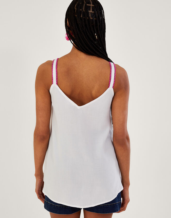 Embroidered Cami Top Pink