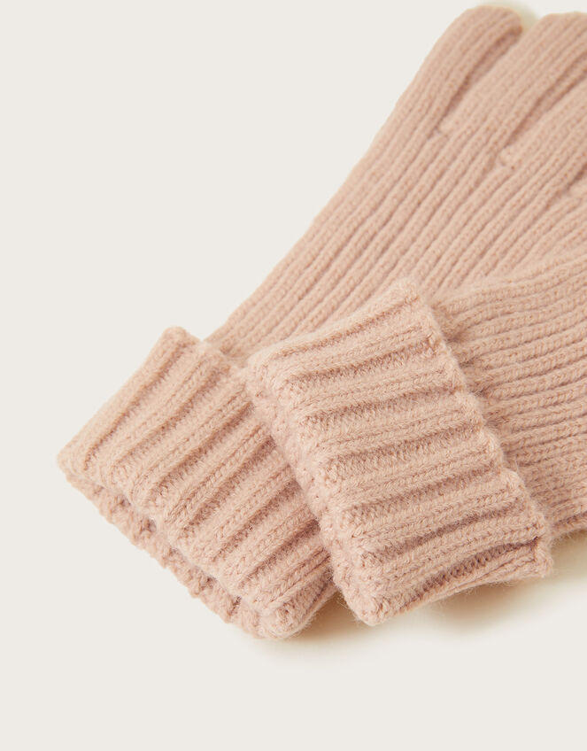 Plaint Knit Gloves, Camel (BEIGE), large