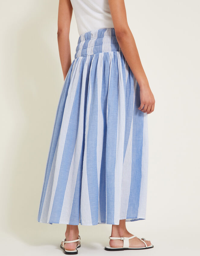 Celia Stripe Skirt, Blue (BLUE), large