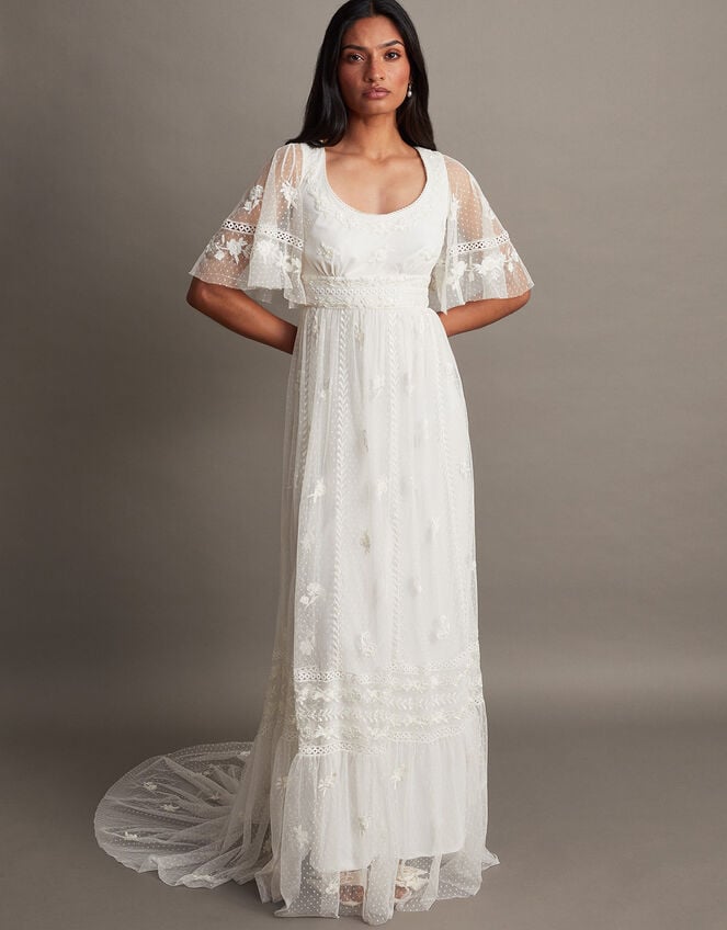Women's Bridal Ivory Lace Dressing Gown