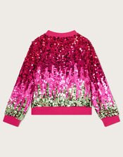 Bright Sequin Bomber Jacket, Pink (PINK), large