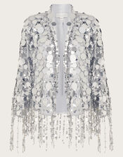 Solange Sequin Jacket, Silver (SILVER), large