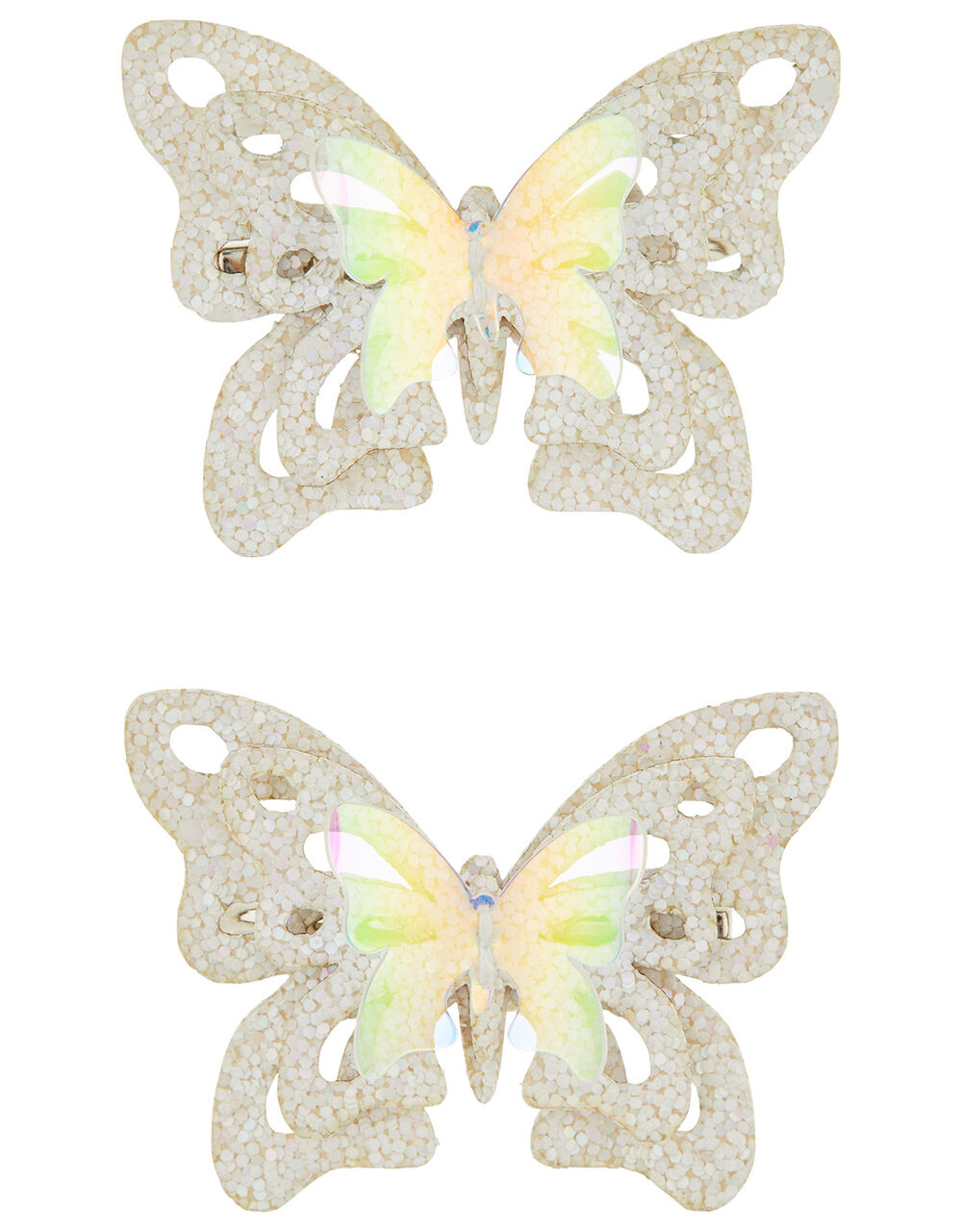 Leah Glitter Butterfly Hair Clips | Girls Hair Accessories | Monsoon ...