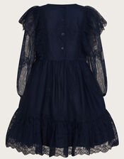 Victoriana Lace Dress, Blue (NAVY), large