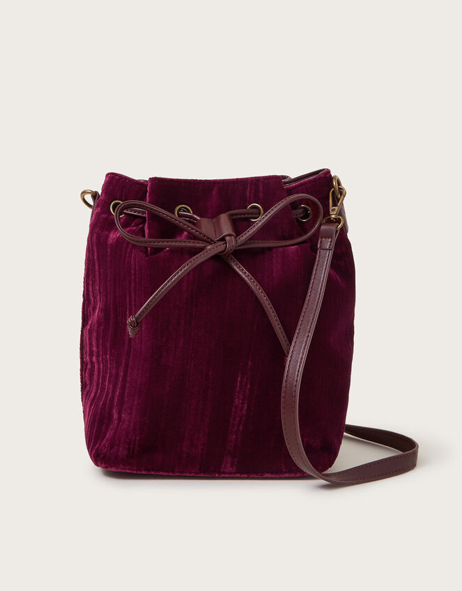 Alice Velvet Bucket Bag, , large