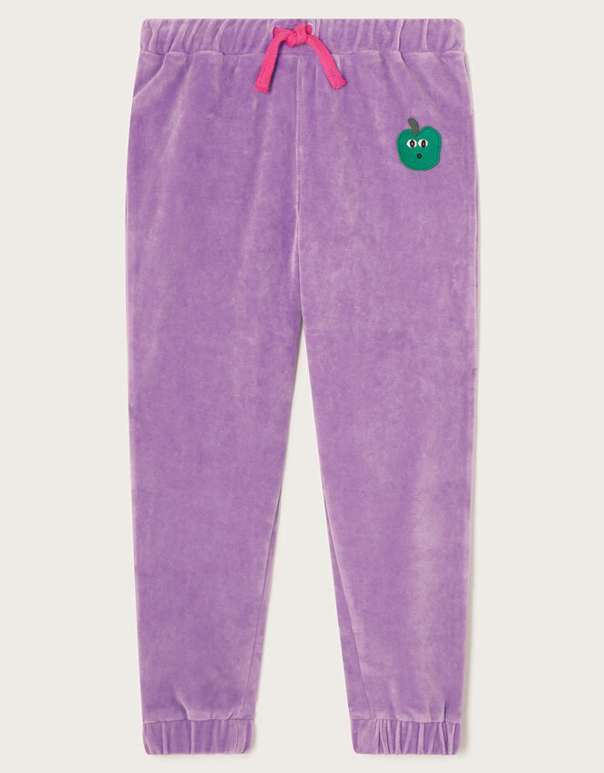 Velour Jogger Bottoms, Purple (LILAC), large