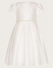 Henrietta Pearl Belt Dress, Ivory (IVORY), large