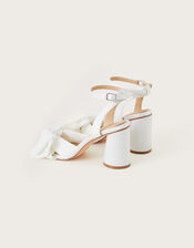 Block Heel Bow Heeled Sandals, Ivory (IVORY), large