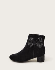 Velvet Bow Boots, Black (BLACK), large