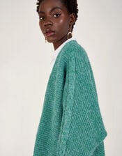 Ola Oversized Cardigan, Teal (TEAL), large