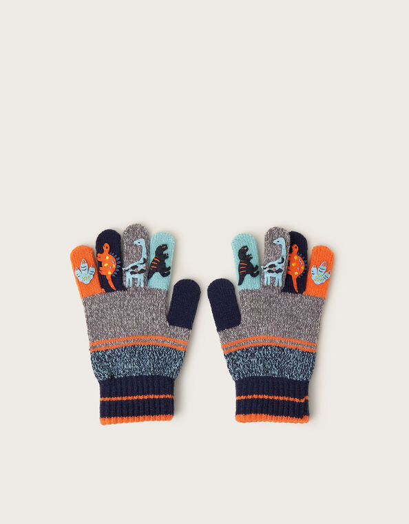 Dinosaur Knit Gloves, Multi (MULTI), large