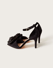 Satin Corsage Heels, Black (BLACK), large