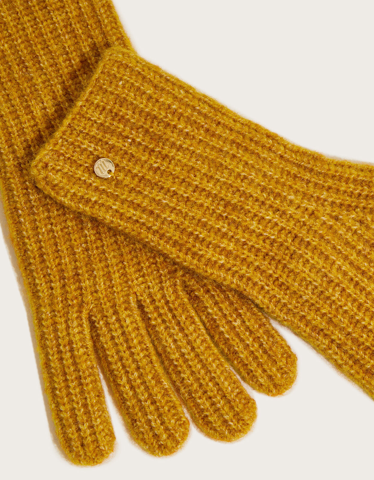 Super Soft Knit Gloves with Recycled Polyester Yellow