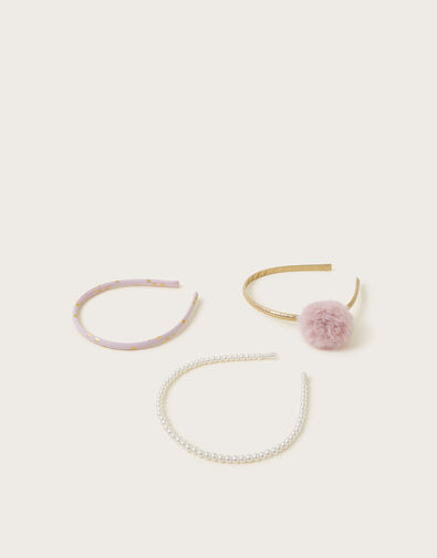 3-Pack Pretty Pearl Headbands, , large