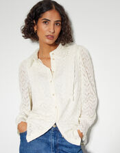 Laura Lace Blouse, Ivory (IVORY), large