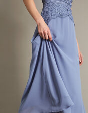 Monica Lace Midi Dress, Blue (BLUE), large