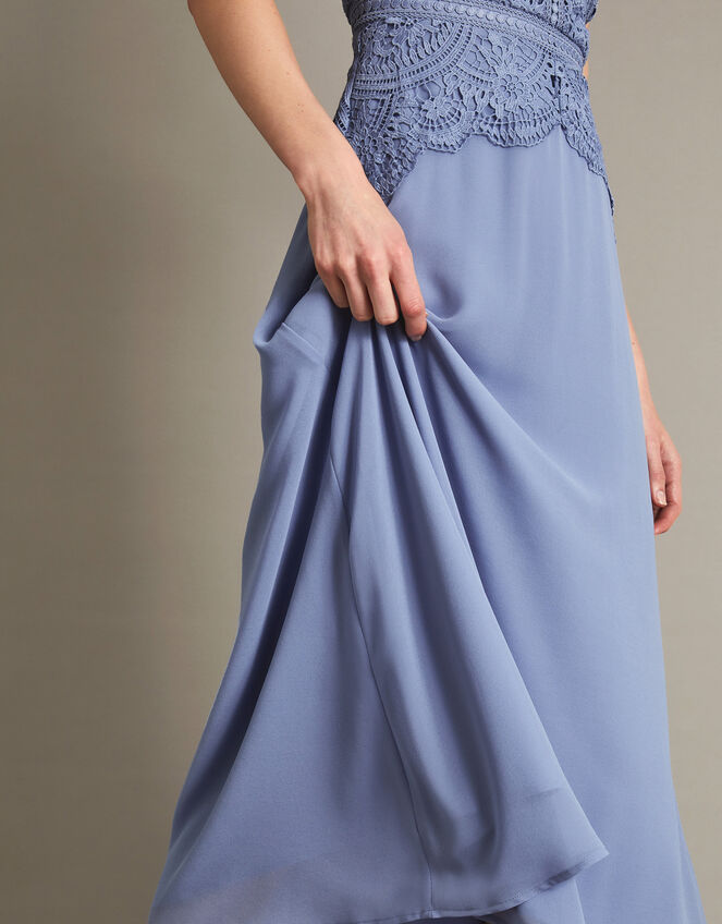 Monica Lace Midi Dress, Blue (BLUE), large